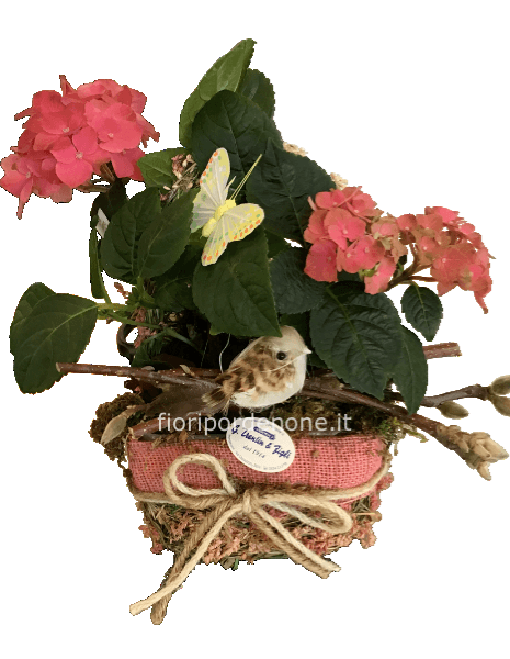 Cestino mini ortensia