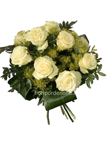 Bouquet di rose bianche